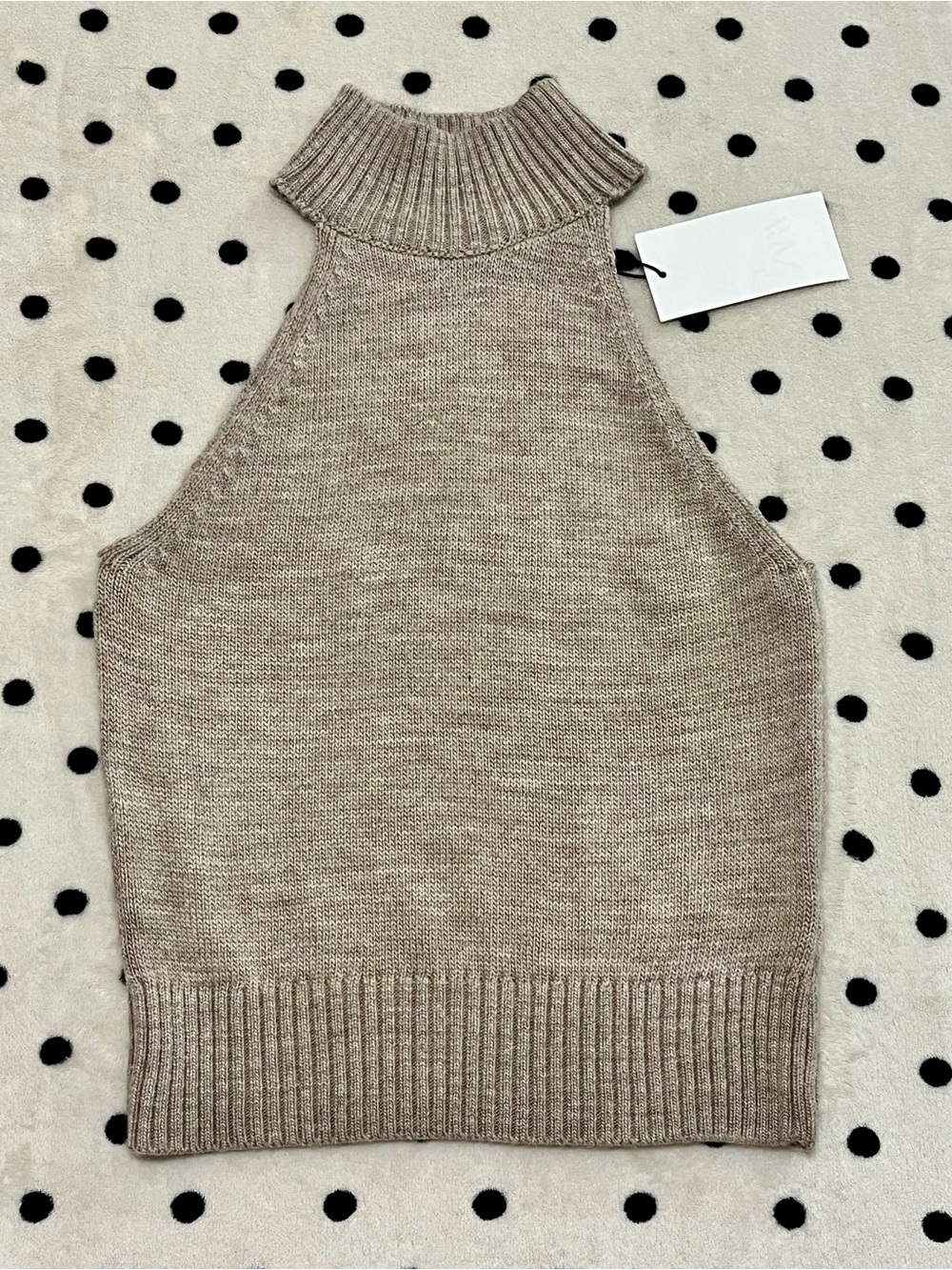 ZARA Melange Knit Halter Top Size M NWT